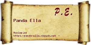 Panda Ella névjegykártya